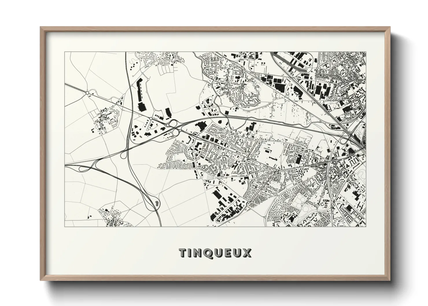 Une affiche de carte sur Tinqueux