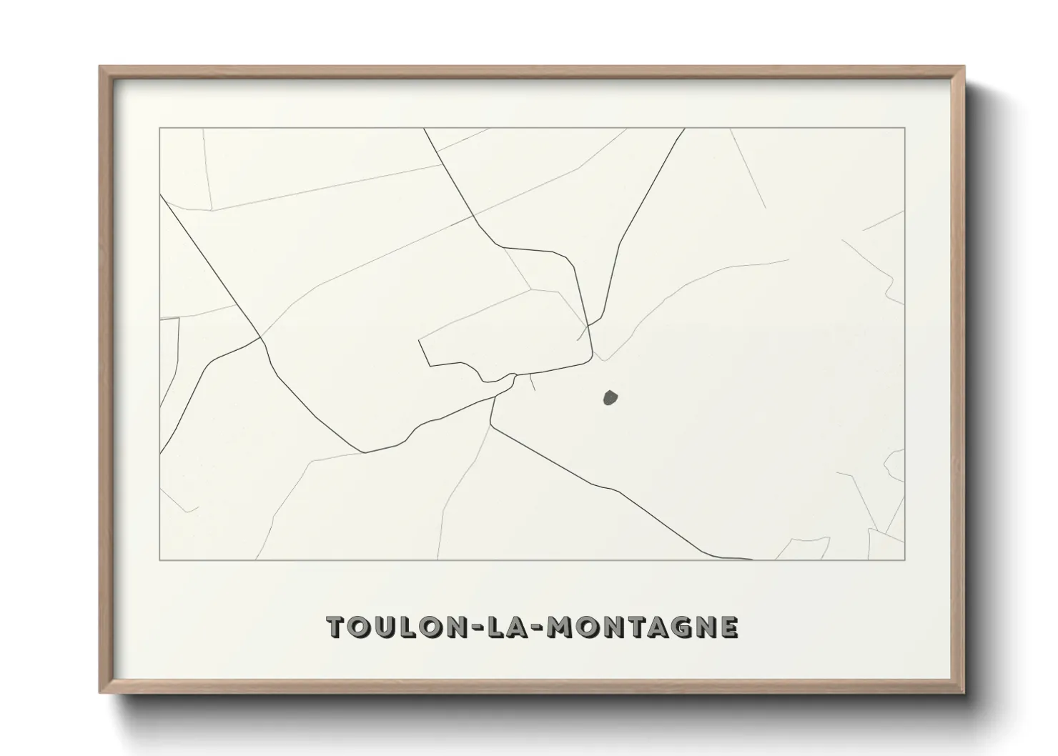 Une affiche de carte sur Toulon-la-Montagne