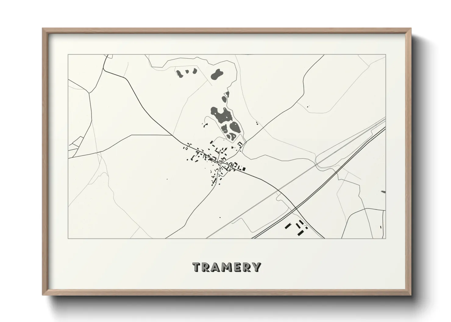 Une affiche de carte sur Tramery