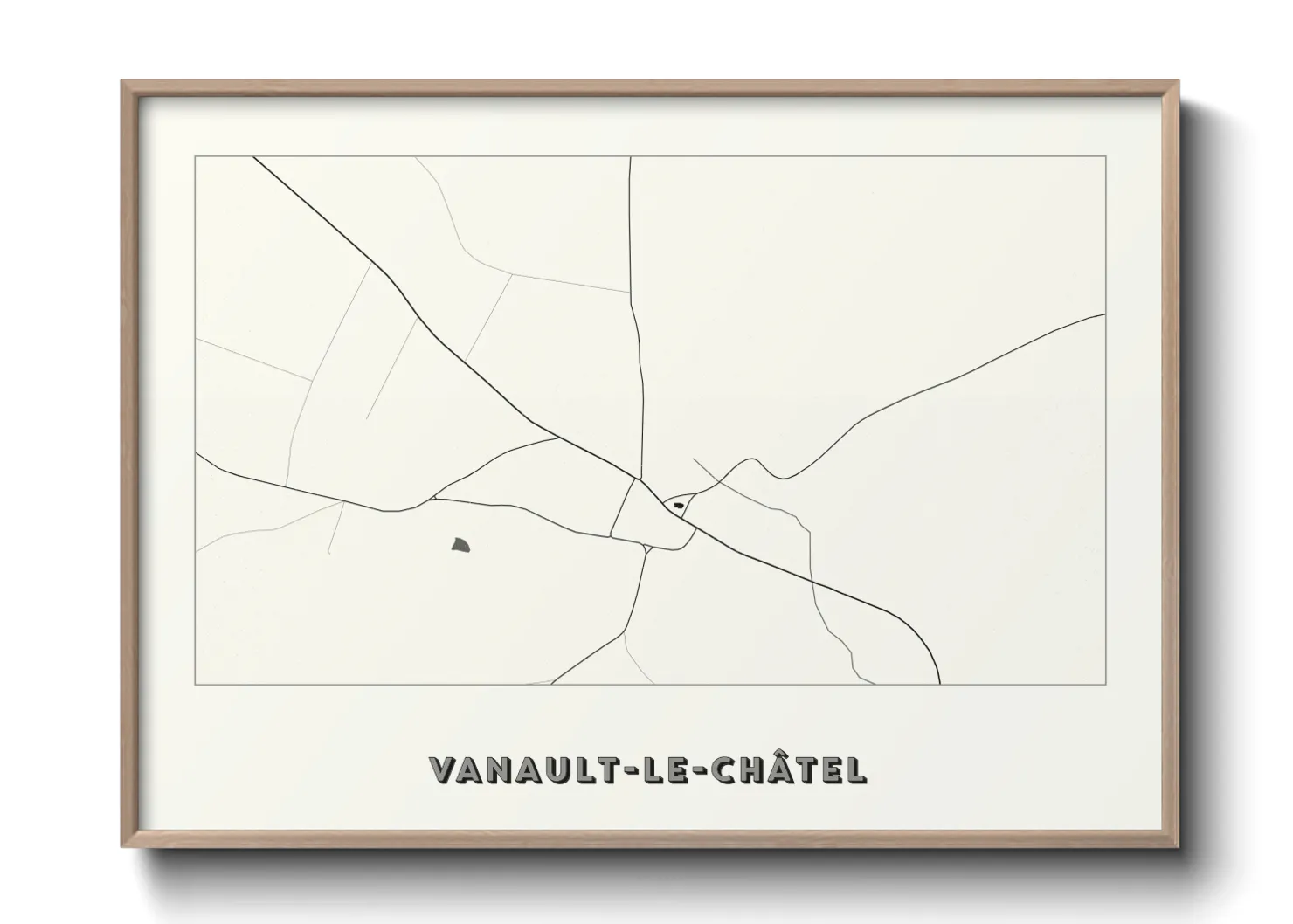 Une affiche de carte sur Vanault-le-Châtel