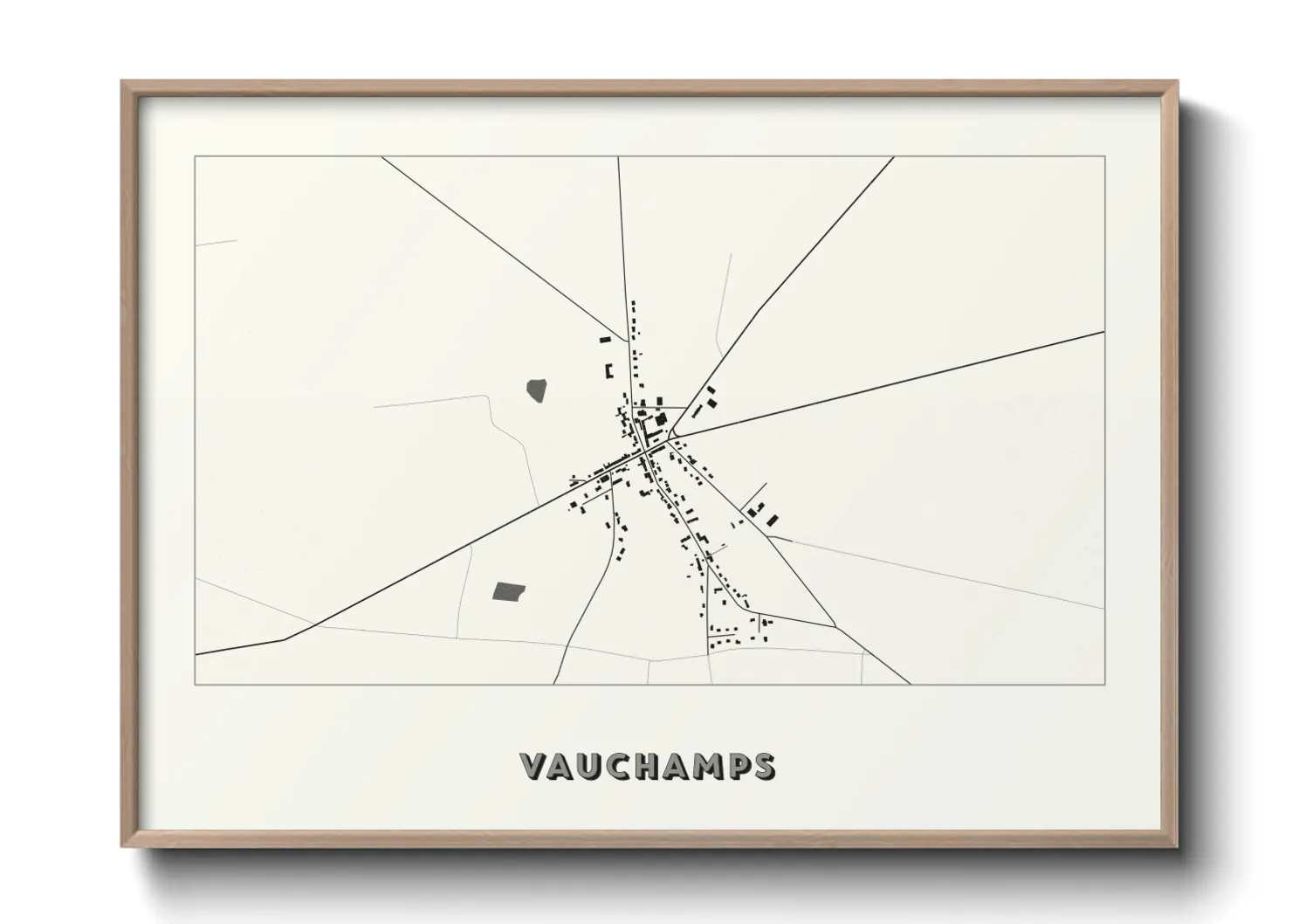 Une affiche de carte sur Vauchamps