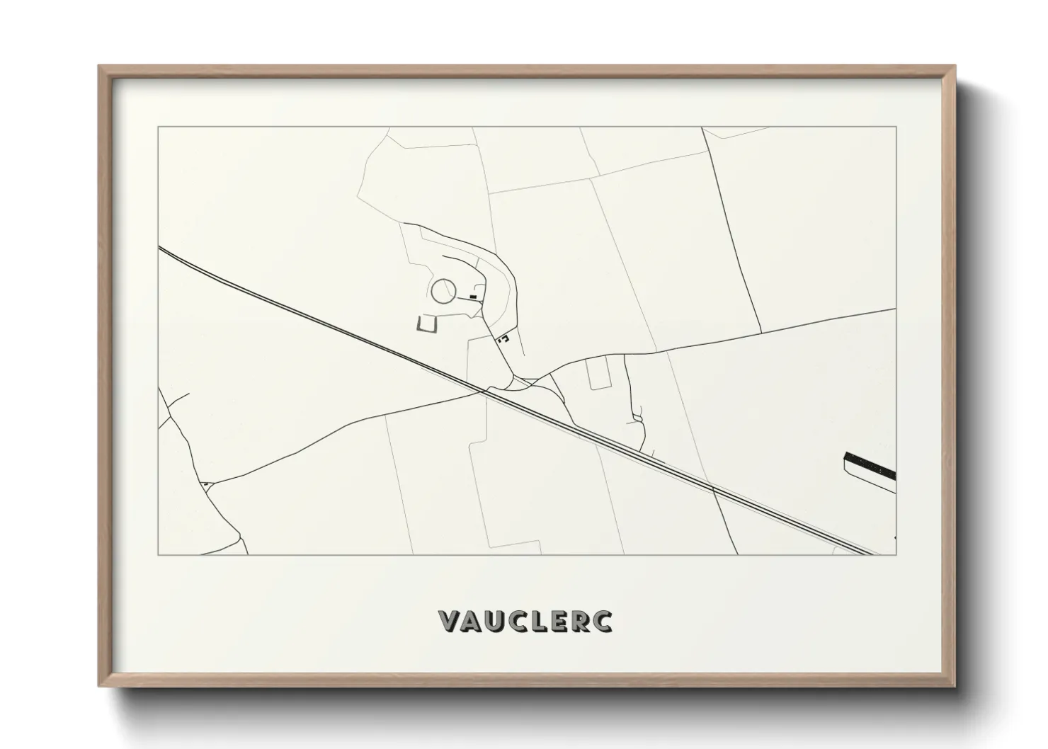 Une affiche de carte sur Vauclerc
