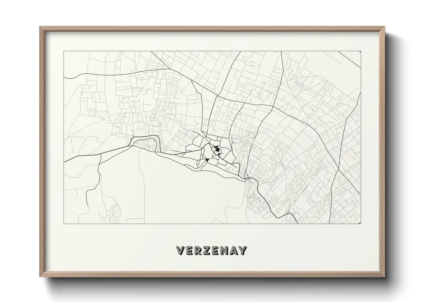 Une affiche de carte sur Verzenay