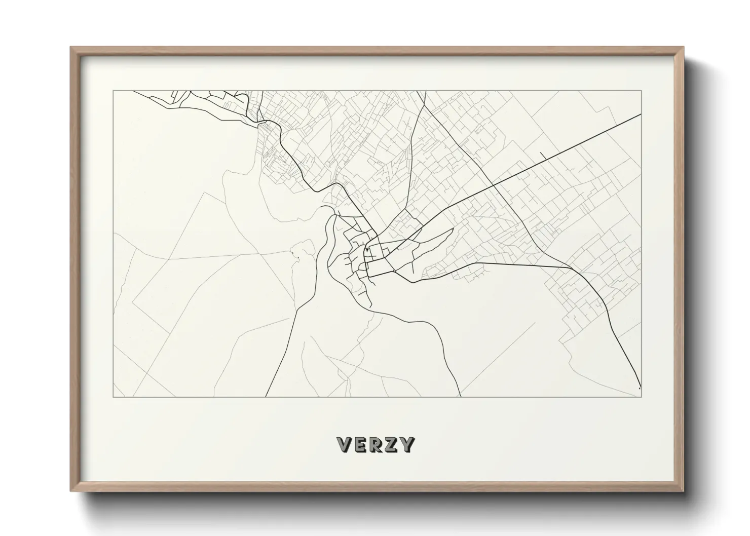 Une affiche de carte sur Verzy