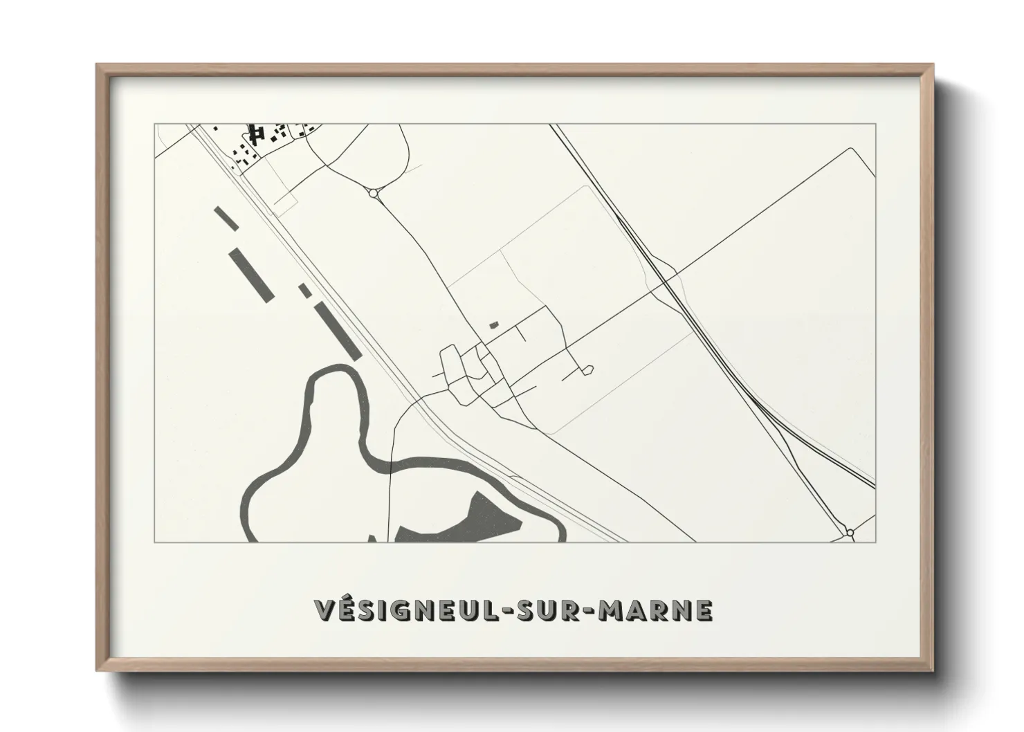 Une affiche de carte sur Vésigneul-sur-Marne