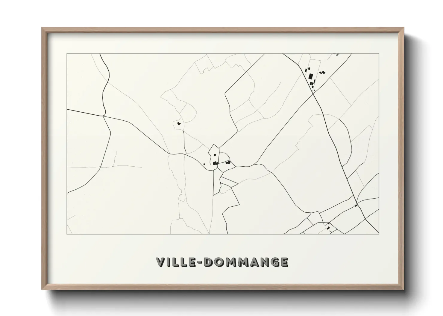 Une affiche de carte sur Ville-Dommange