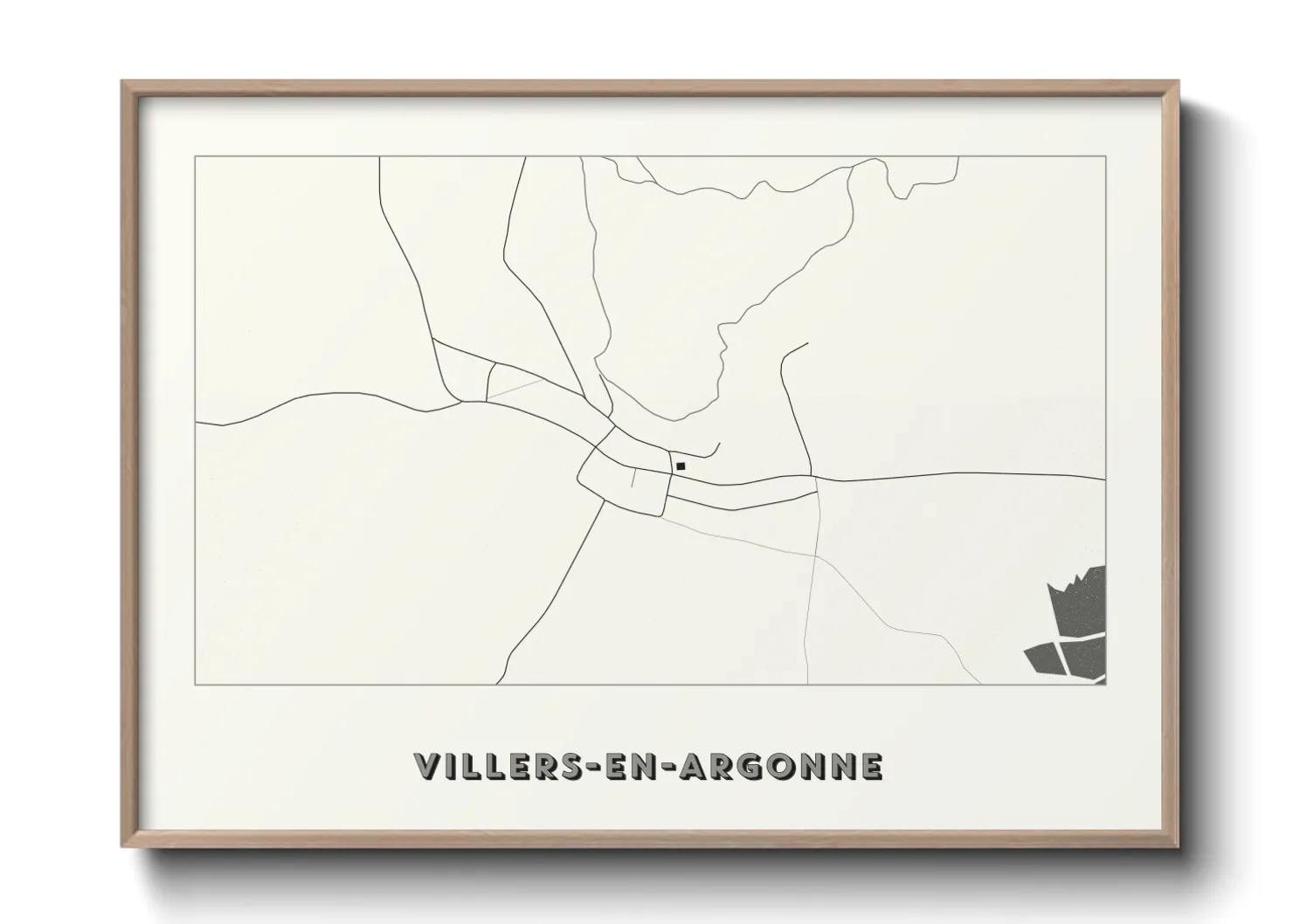 Une affiche de carte sur Villers-en-Argonne
