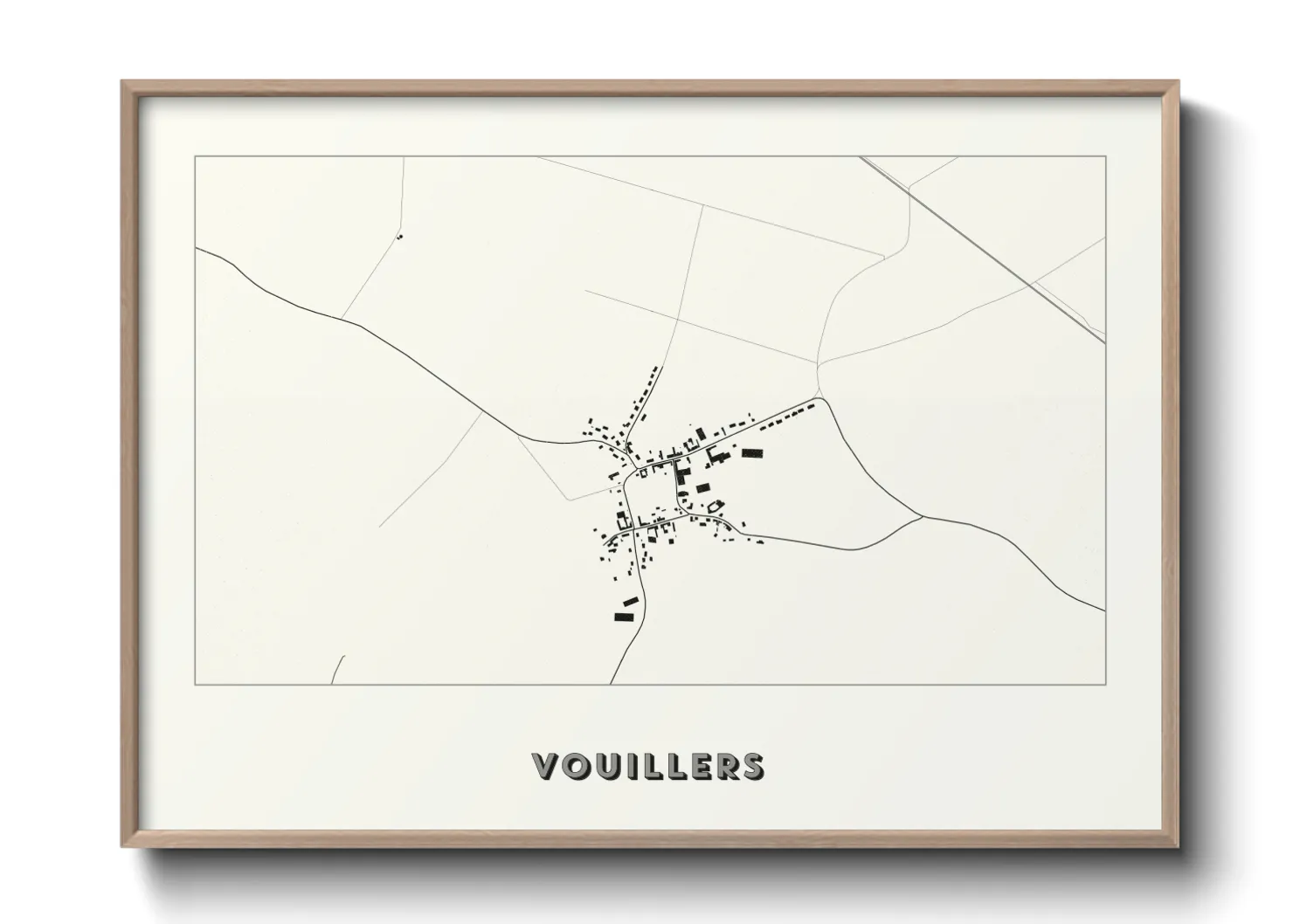 Une affiche de carte sur Vouillers