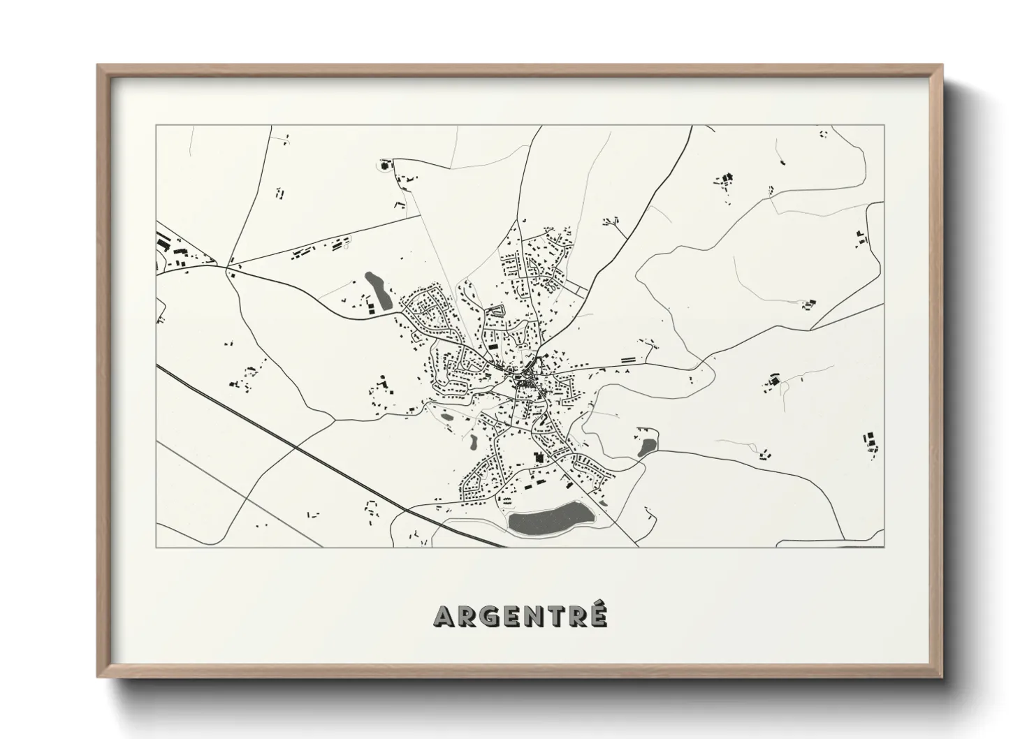 Une affiche de carte sur Argentré