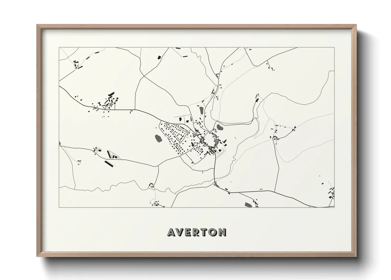 Une affiche de carte sur Averton