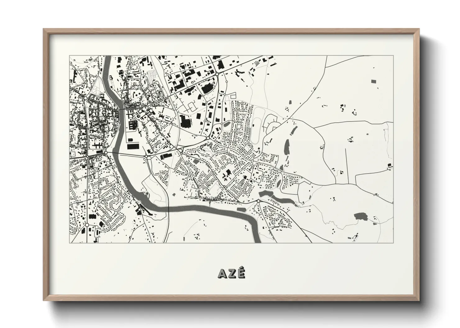 Une affiche de carte sur Azé