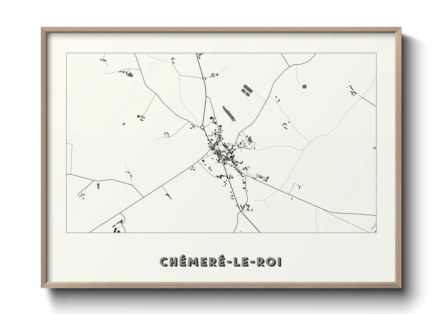 Une affiche de carte sur Chémeré-le-Roi