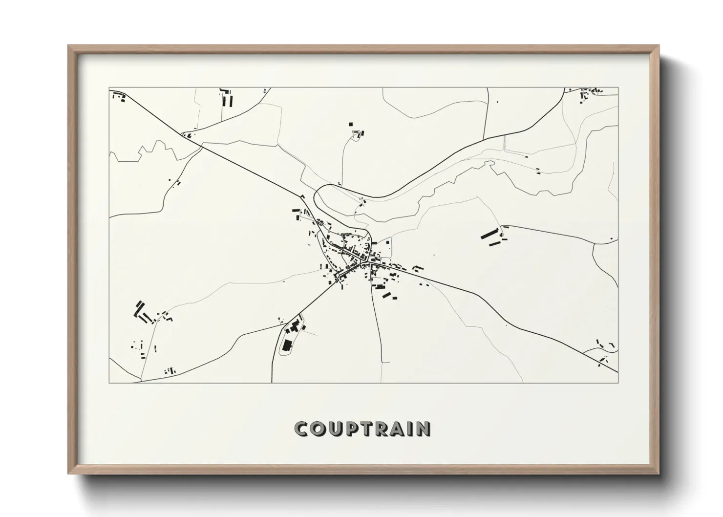 Une affiche de carte sur Couptrain