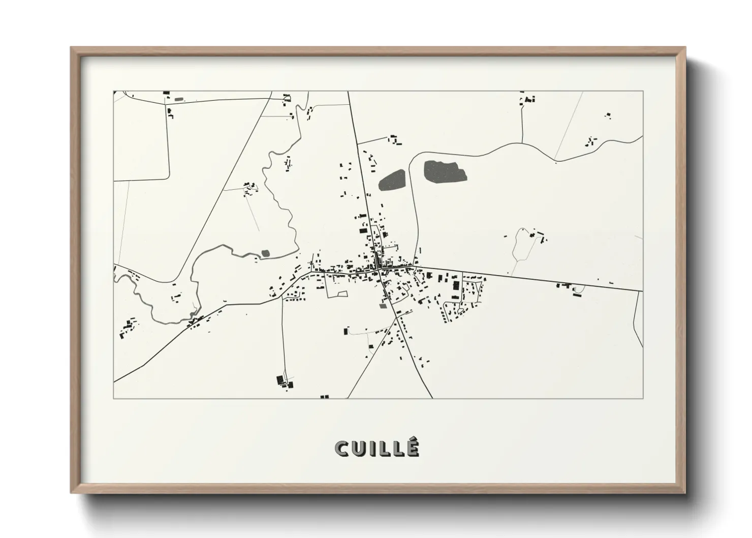 Une affiche de carte sur Cuillé