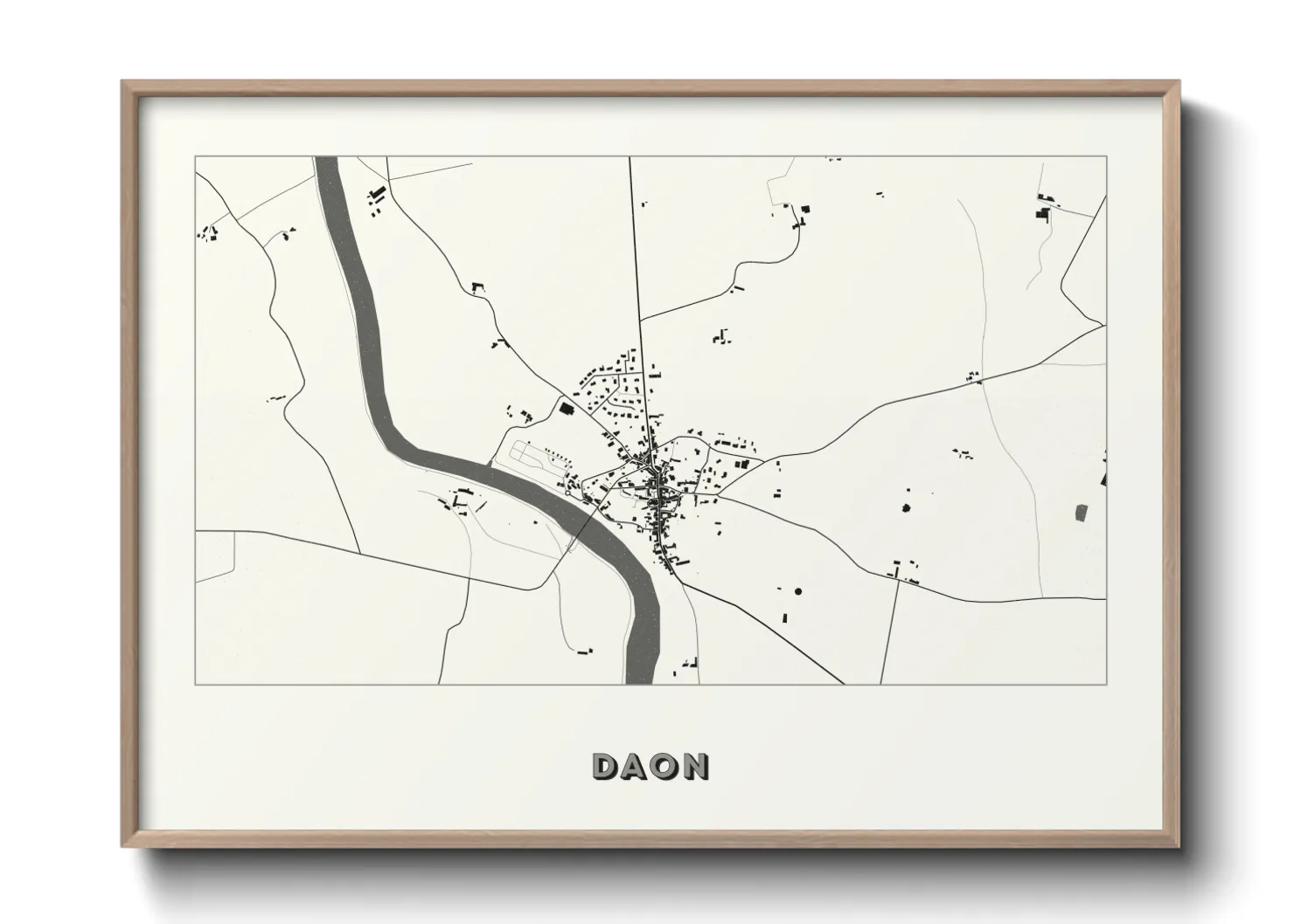 Une affiche de carte sur Daon