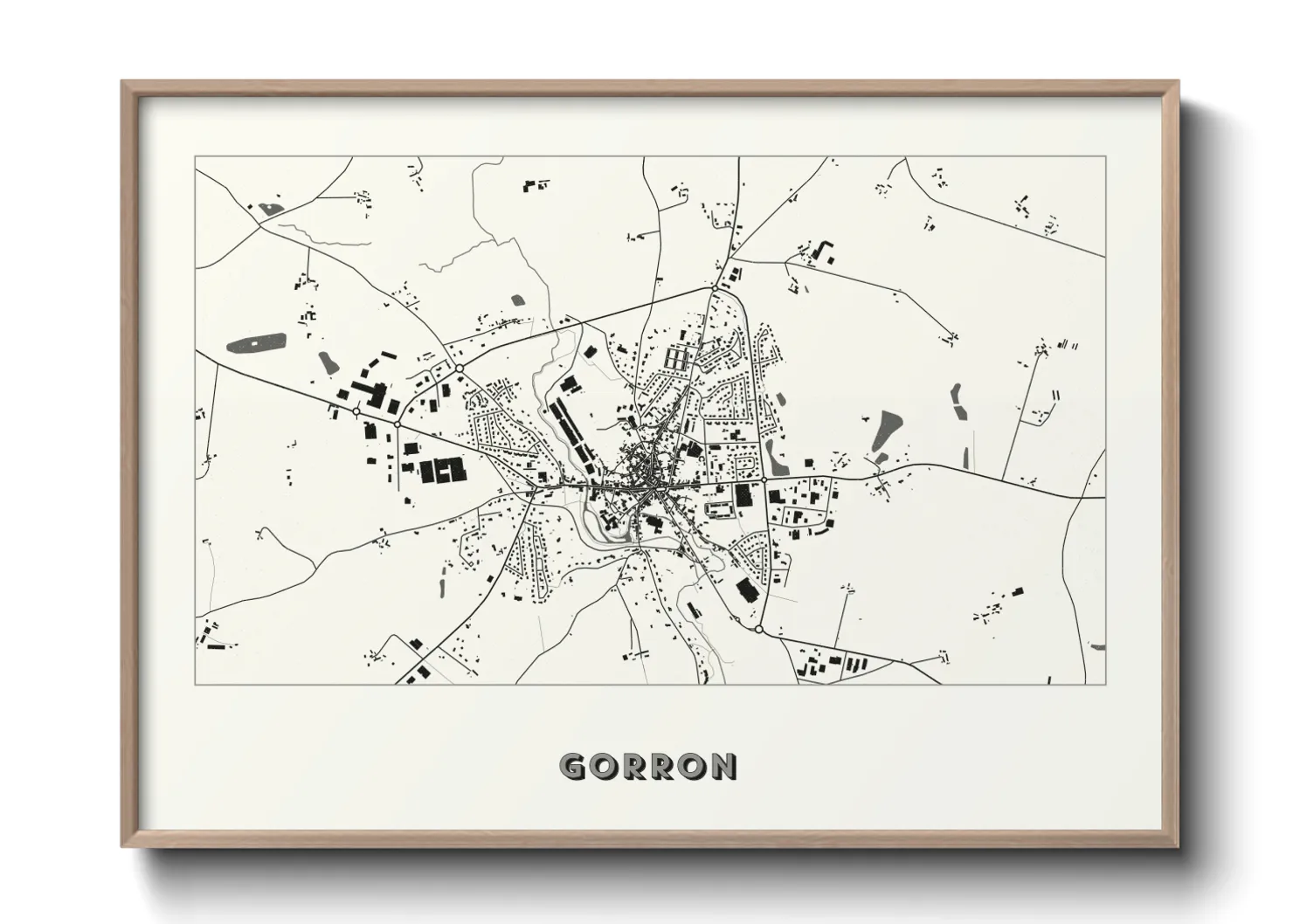 Une affiche de carte sur Gorron