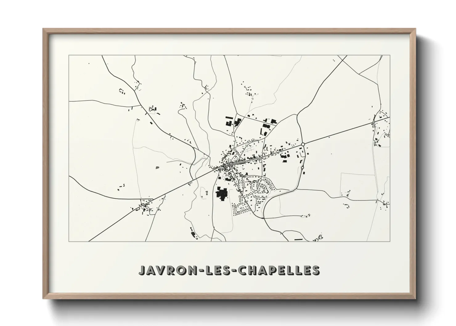 Une affiche de carte sur Javron-les-Chapelles