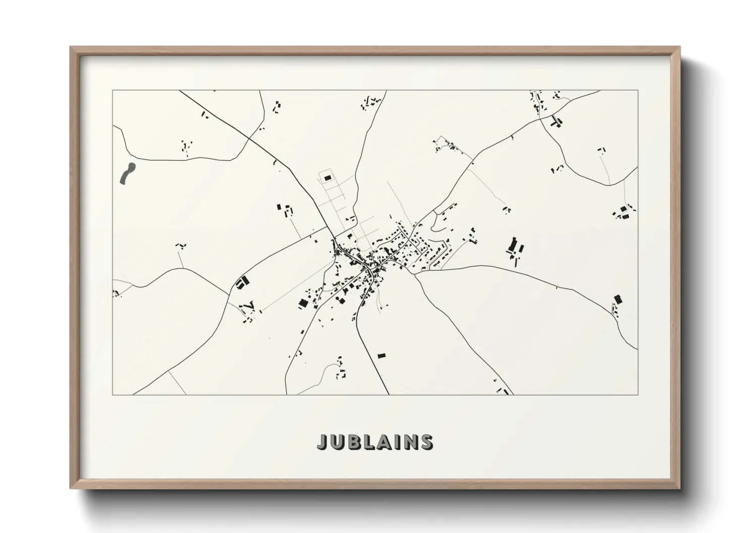 Une affiche de carte sur Jublains