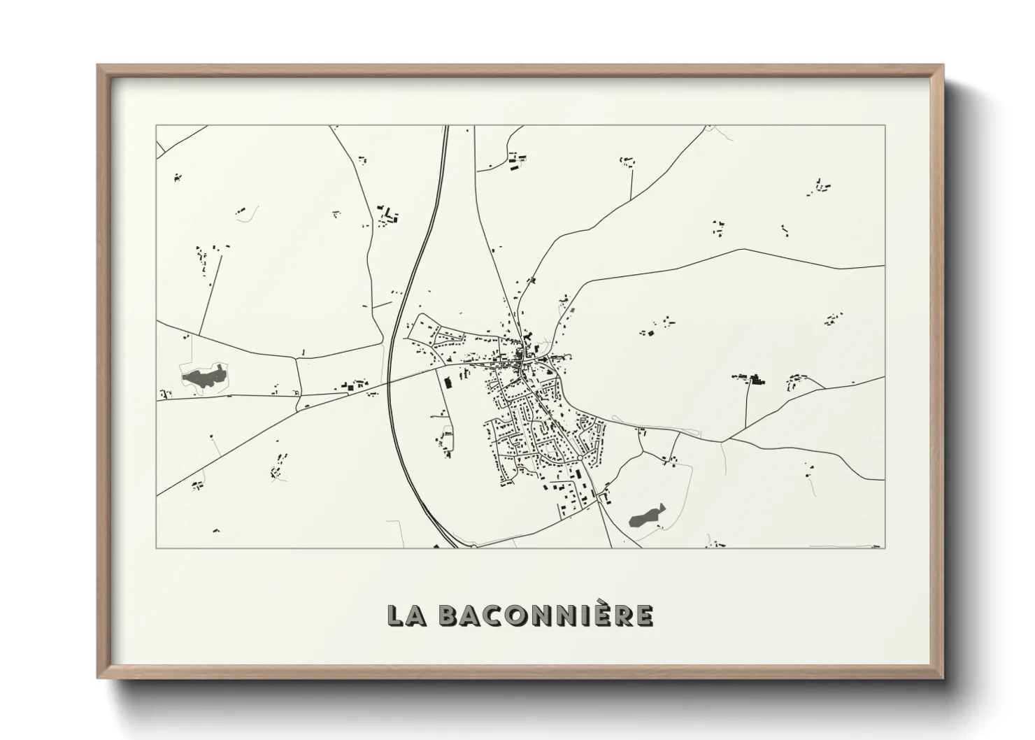 Une affiche de carte sur La Baconnière