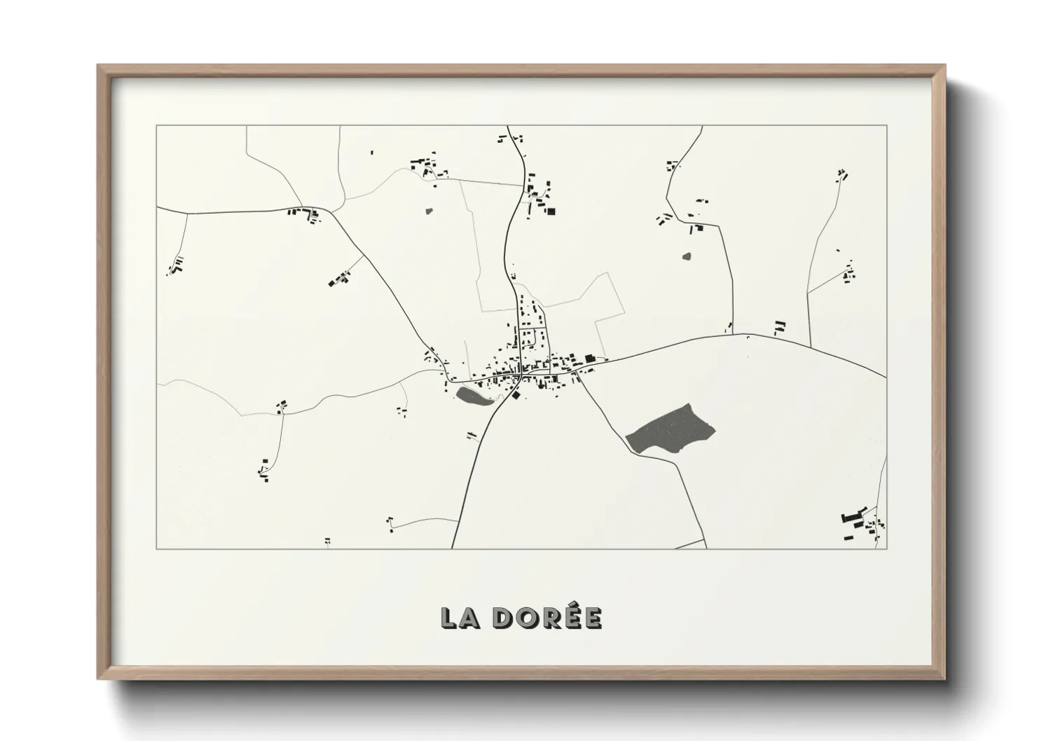 Une affiche de carte sur La Dorée