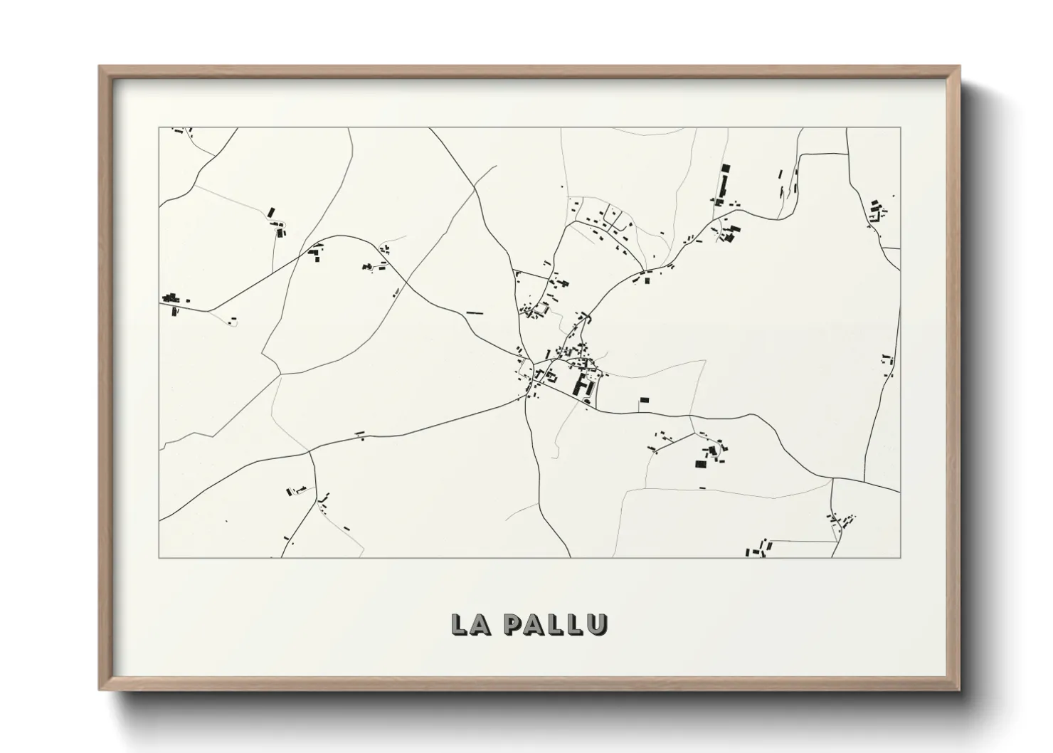 Une affiche de carte sur La Pallu