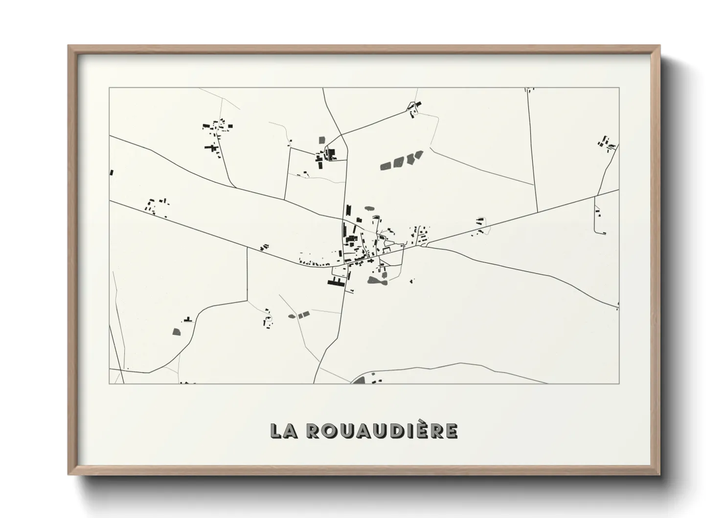 Une affiche de carte sur La Rouaudière