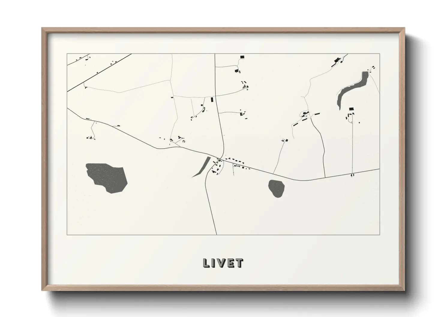 Une affiche de carte sur Livet