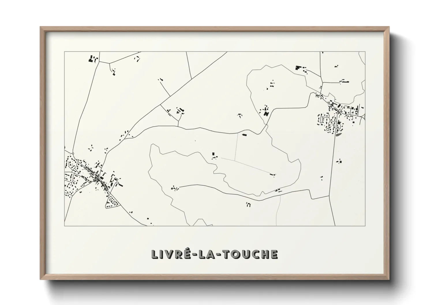 Une affiche de carte sur Livré-la-Touche