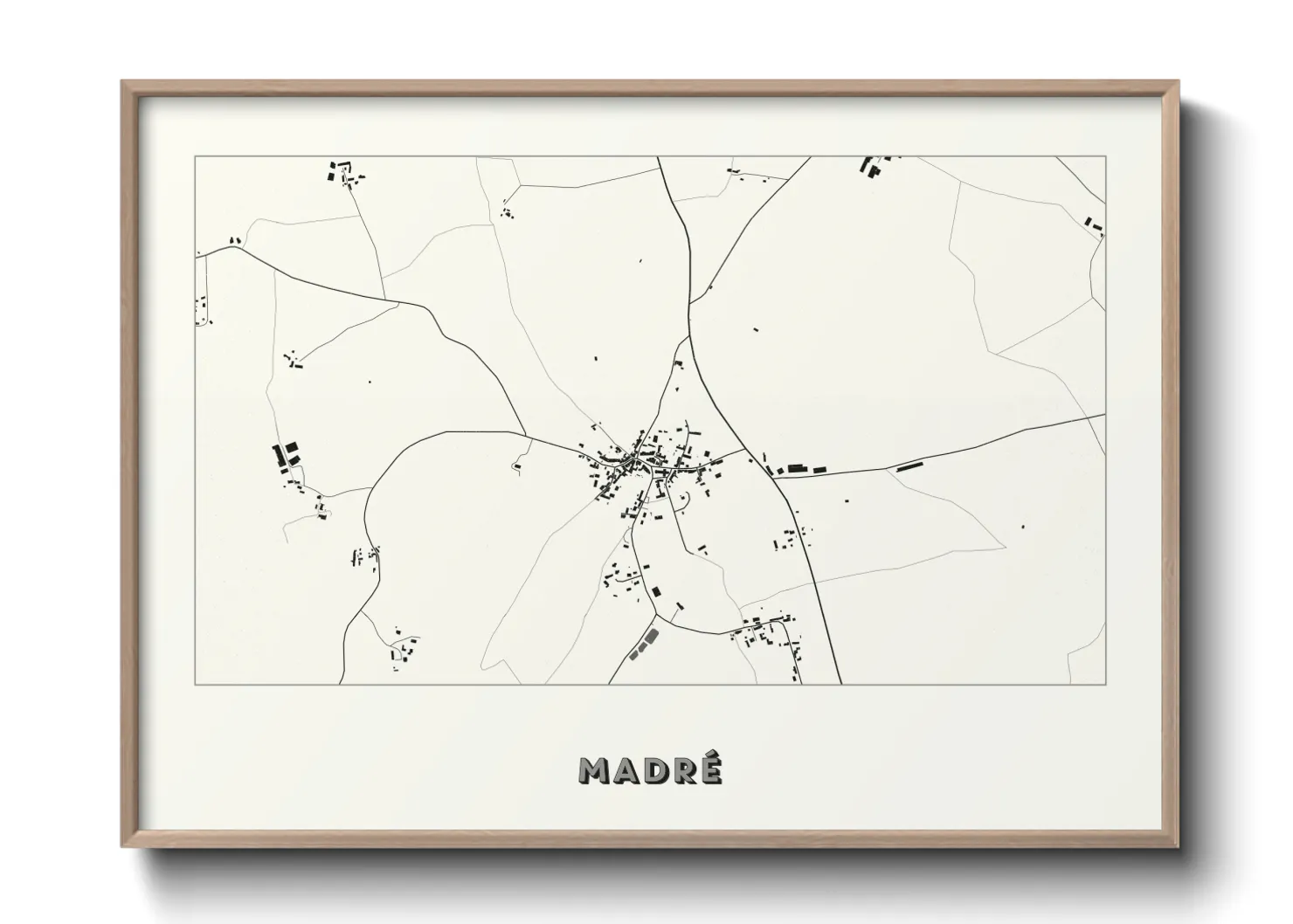 Une affiche de carte sur Madré