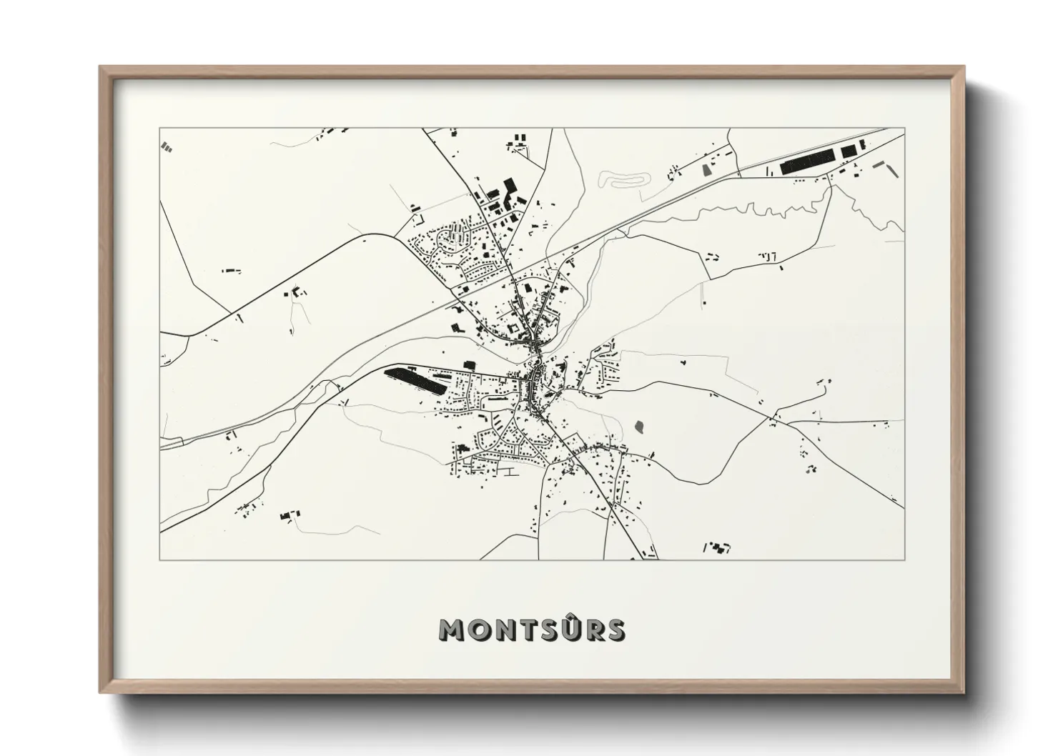Une affiche de carte sur Montsûrs