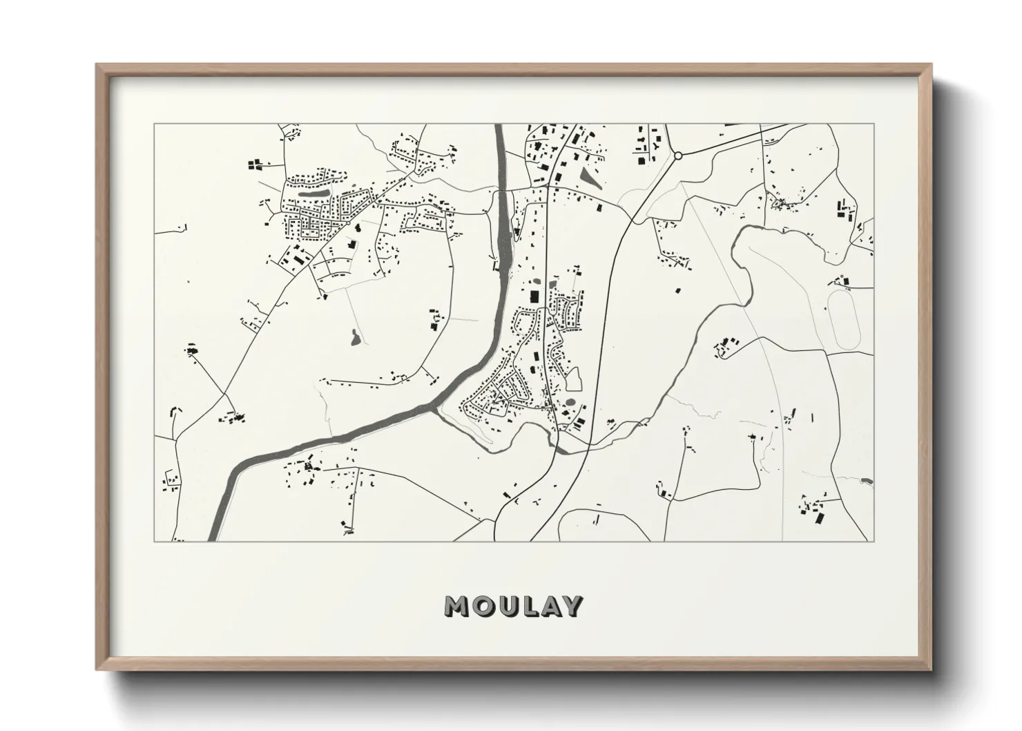 Une affiche de carte sur Moulay
