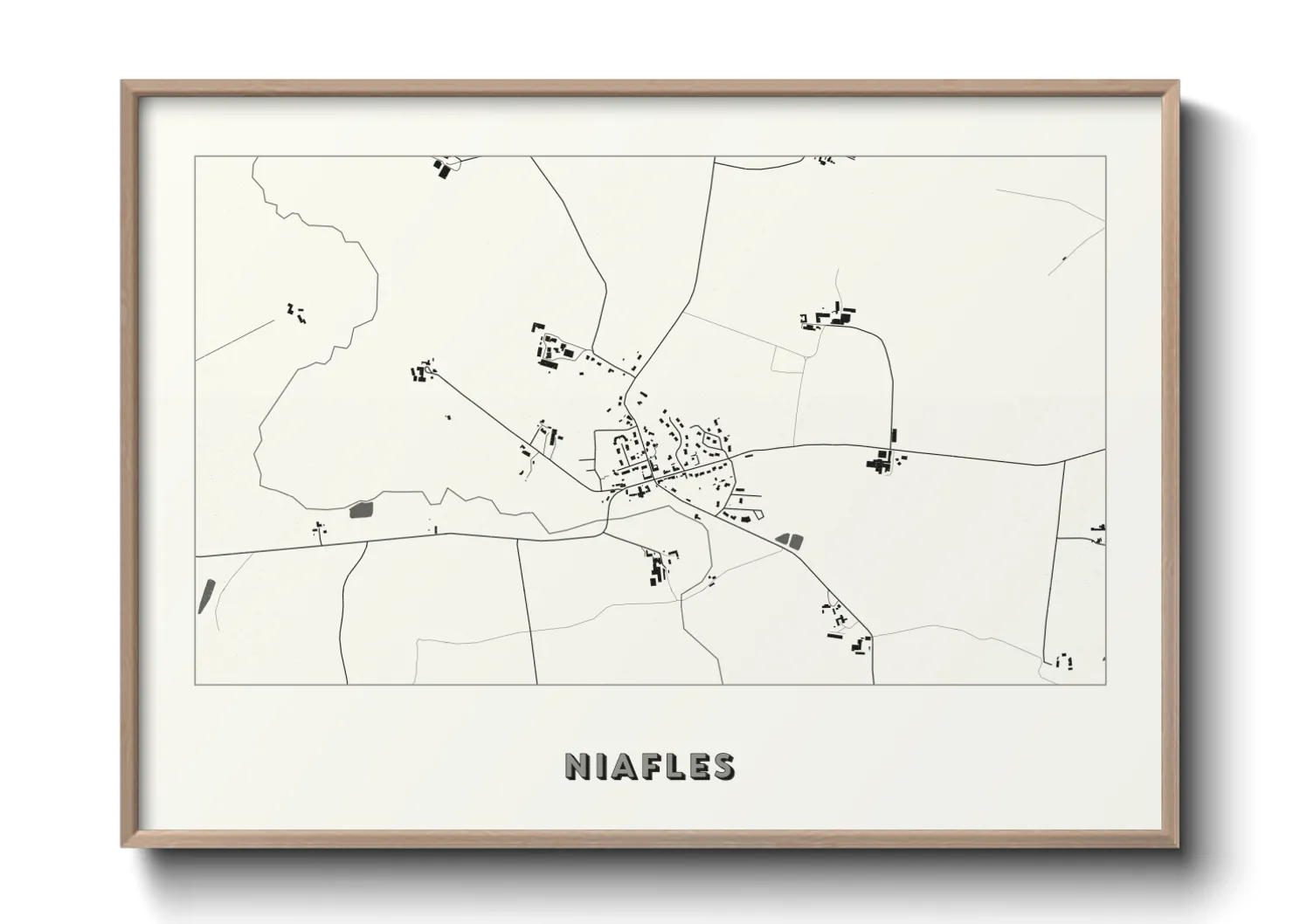 Une affiche de carte sur Niafles