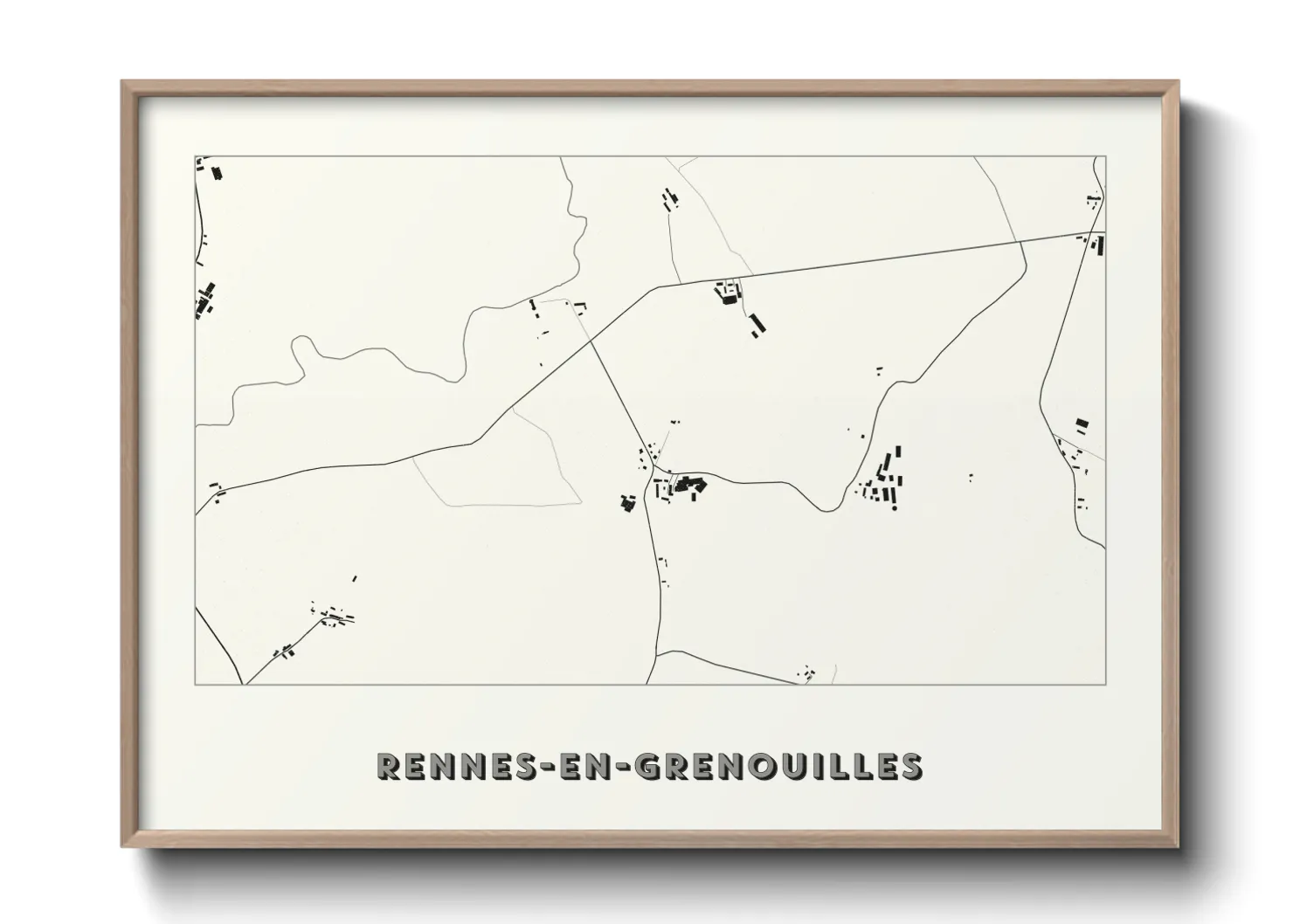 Une affiche de carte sur Rennes-en-Grenouilles
