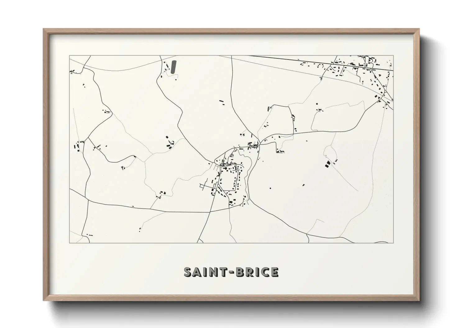 Une affiche de carte sur Saint-Brice