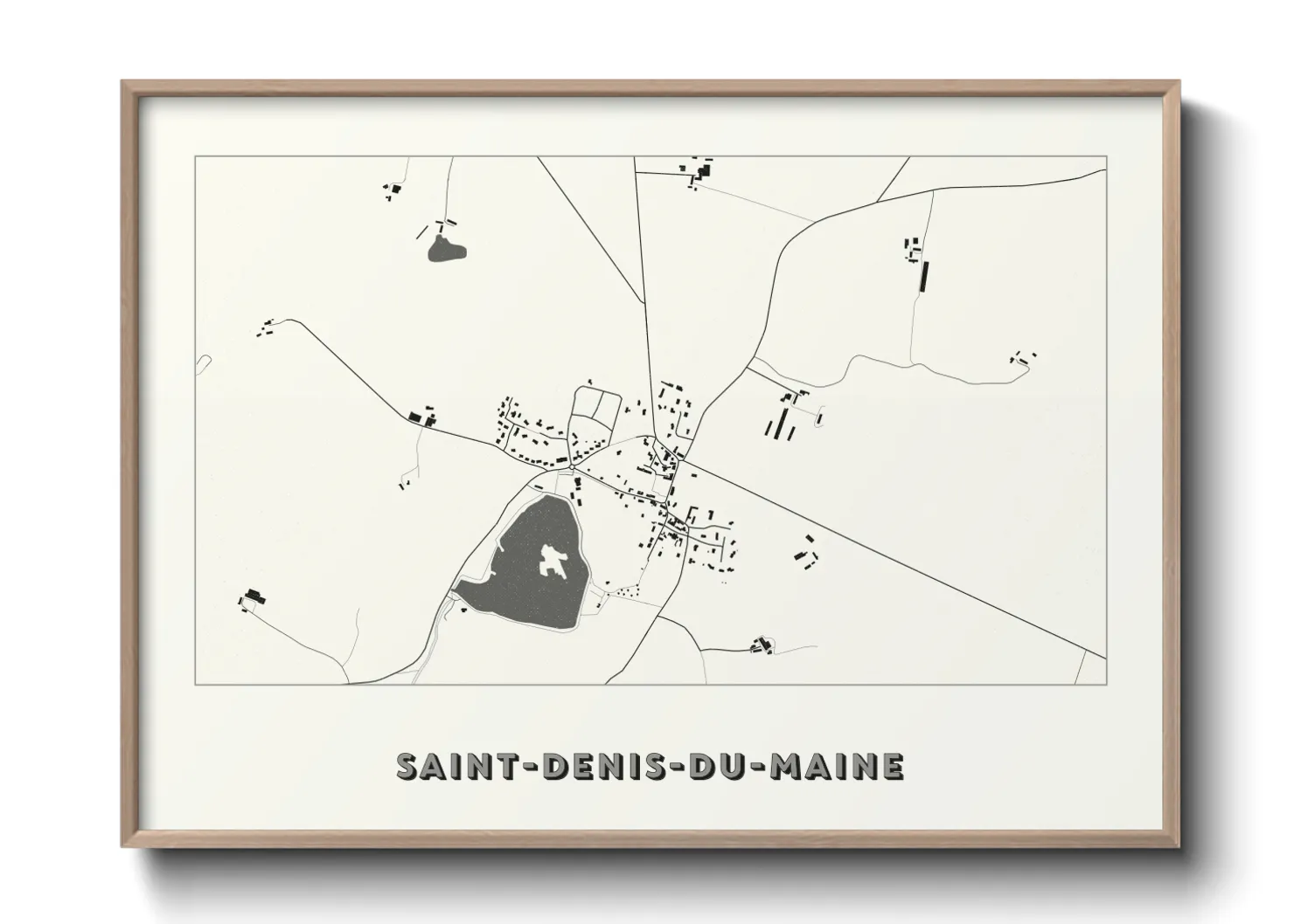 Une affiche de carte sur Saint-Denis-du-Maine