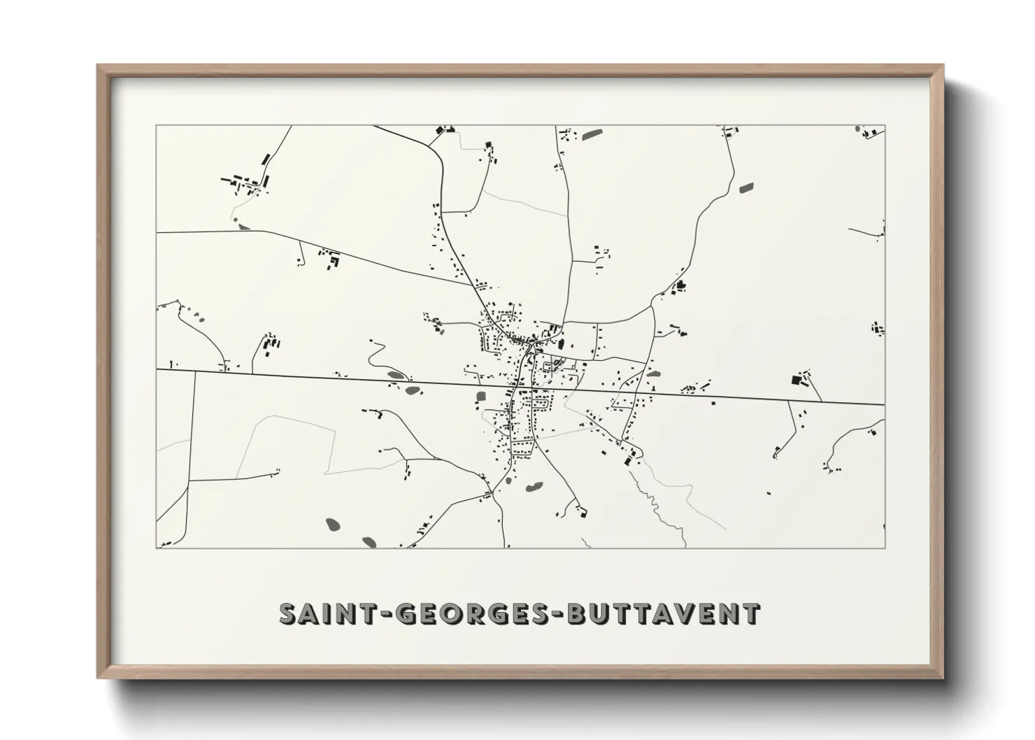 Une affiche de carte sur Saint-Georges-Buttavent