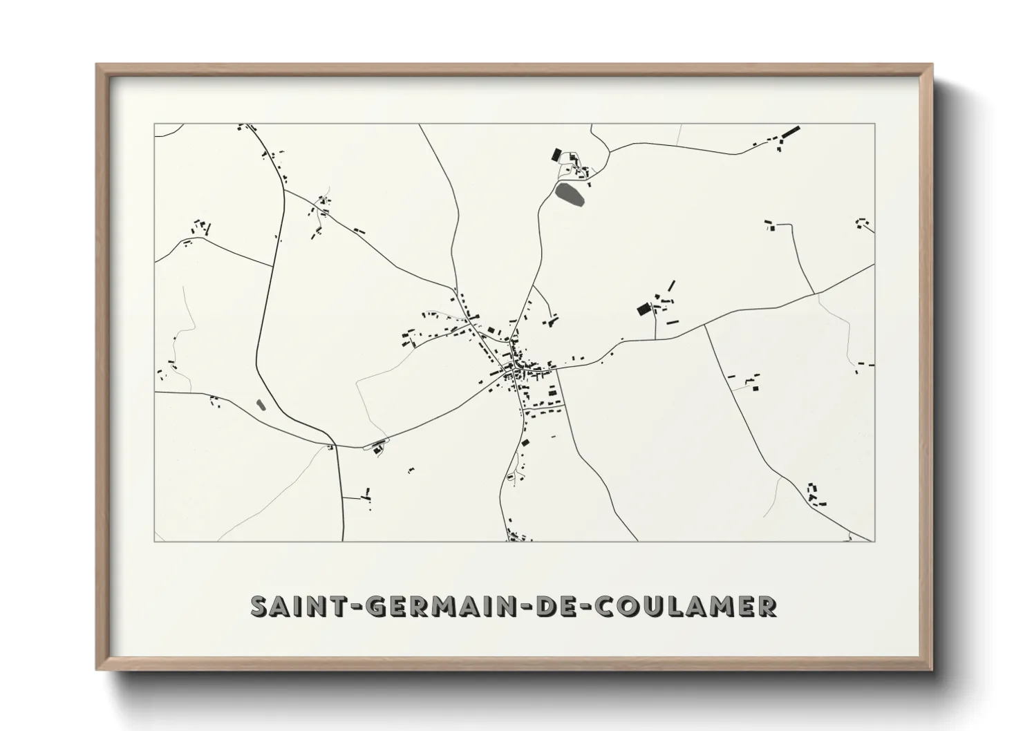 Une affiche de carte sur Saint-Germain-de-Coulamer