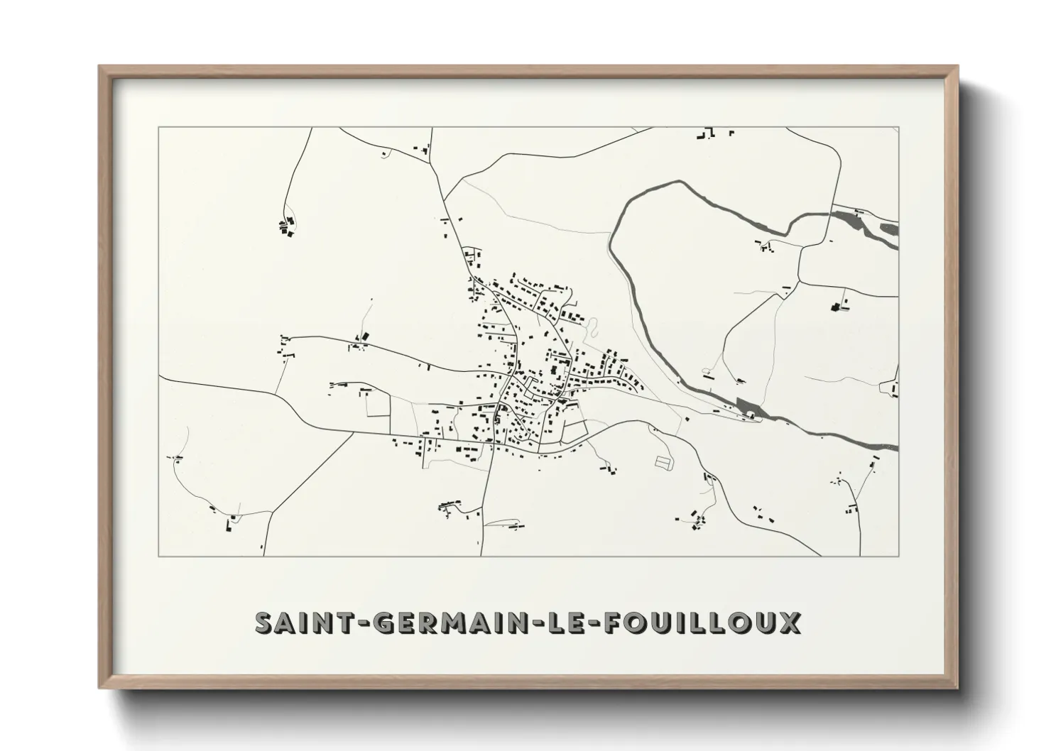 Une affiche de carte sur Saint-Germain-le-Fouilloux