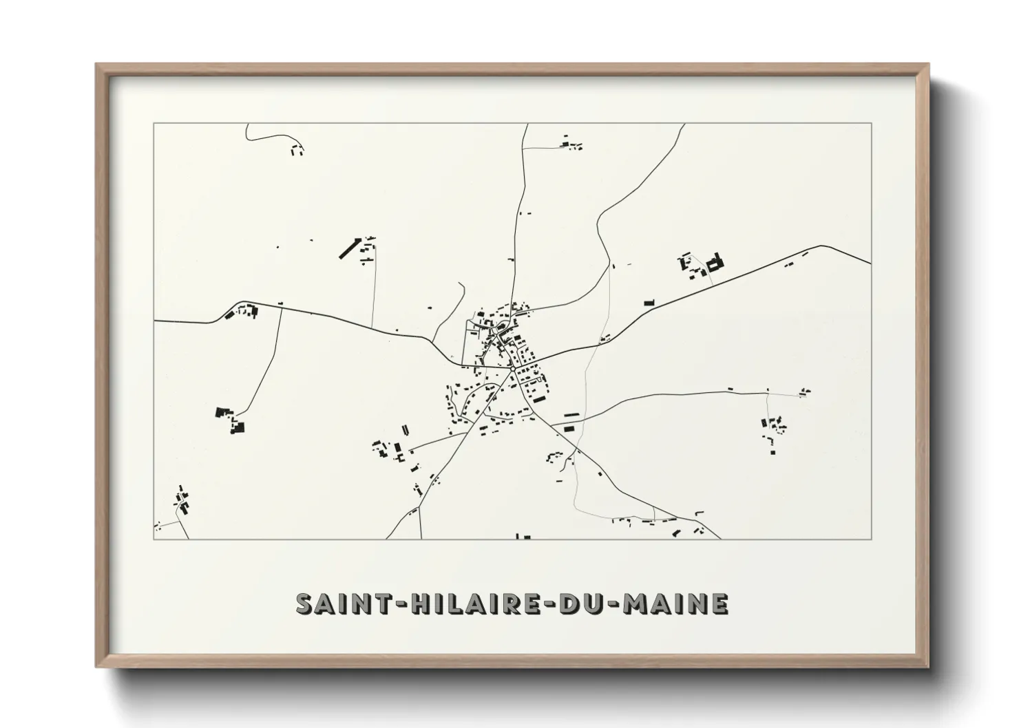 Une affiche de carte sur Saint-Hilaire-du-Maine