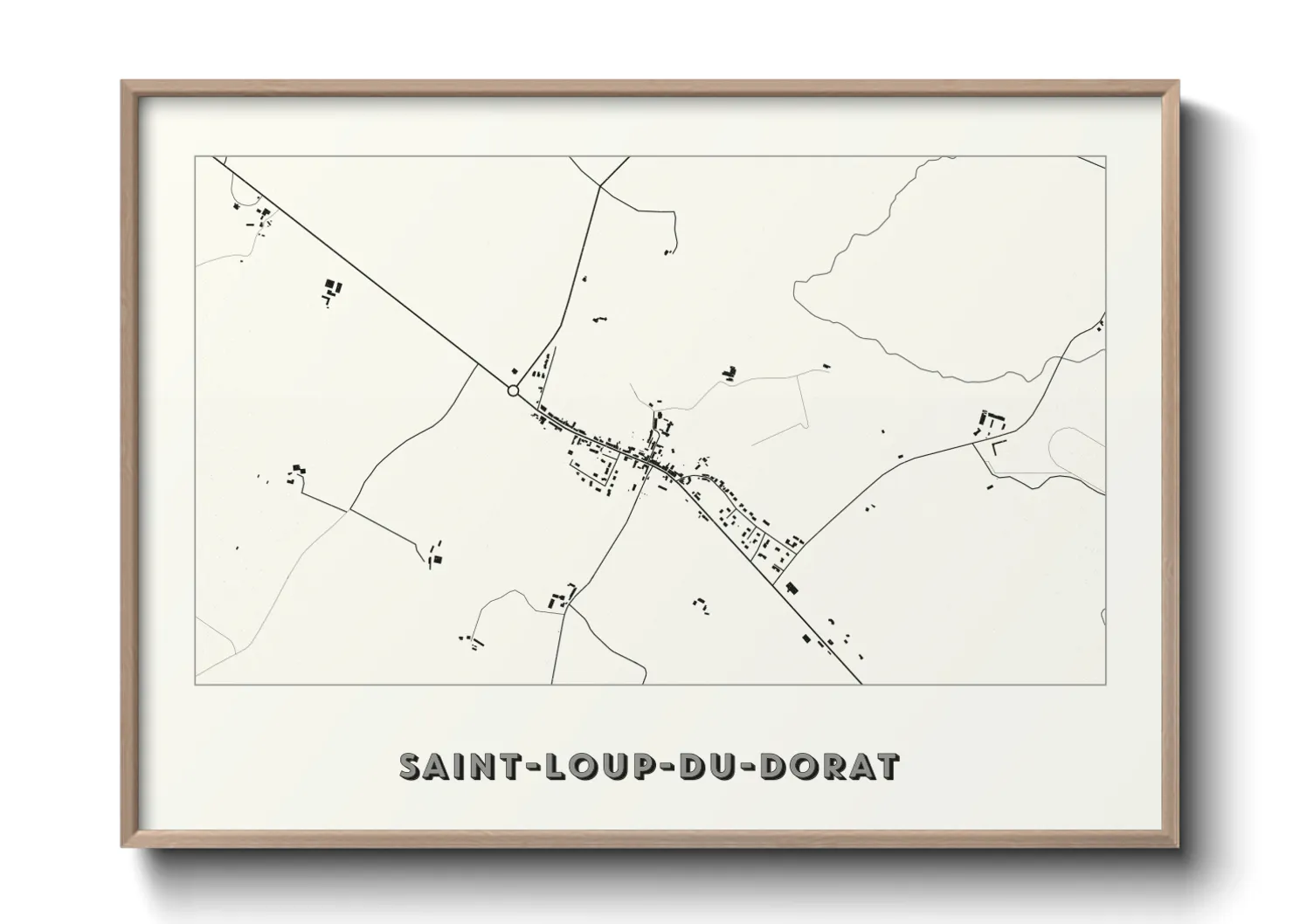 Une affiche de carte sur Saint-Loup-du-Dorat