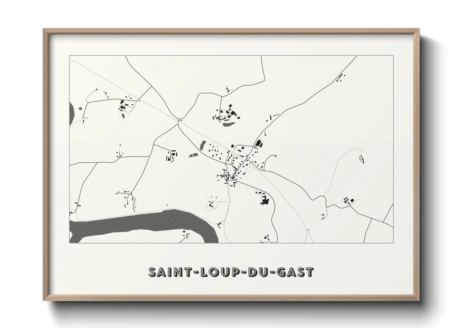 Une affiche de carte sur Saint-Loup-du-Gast
