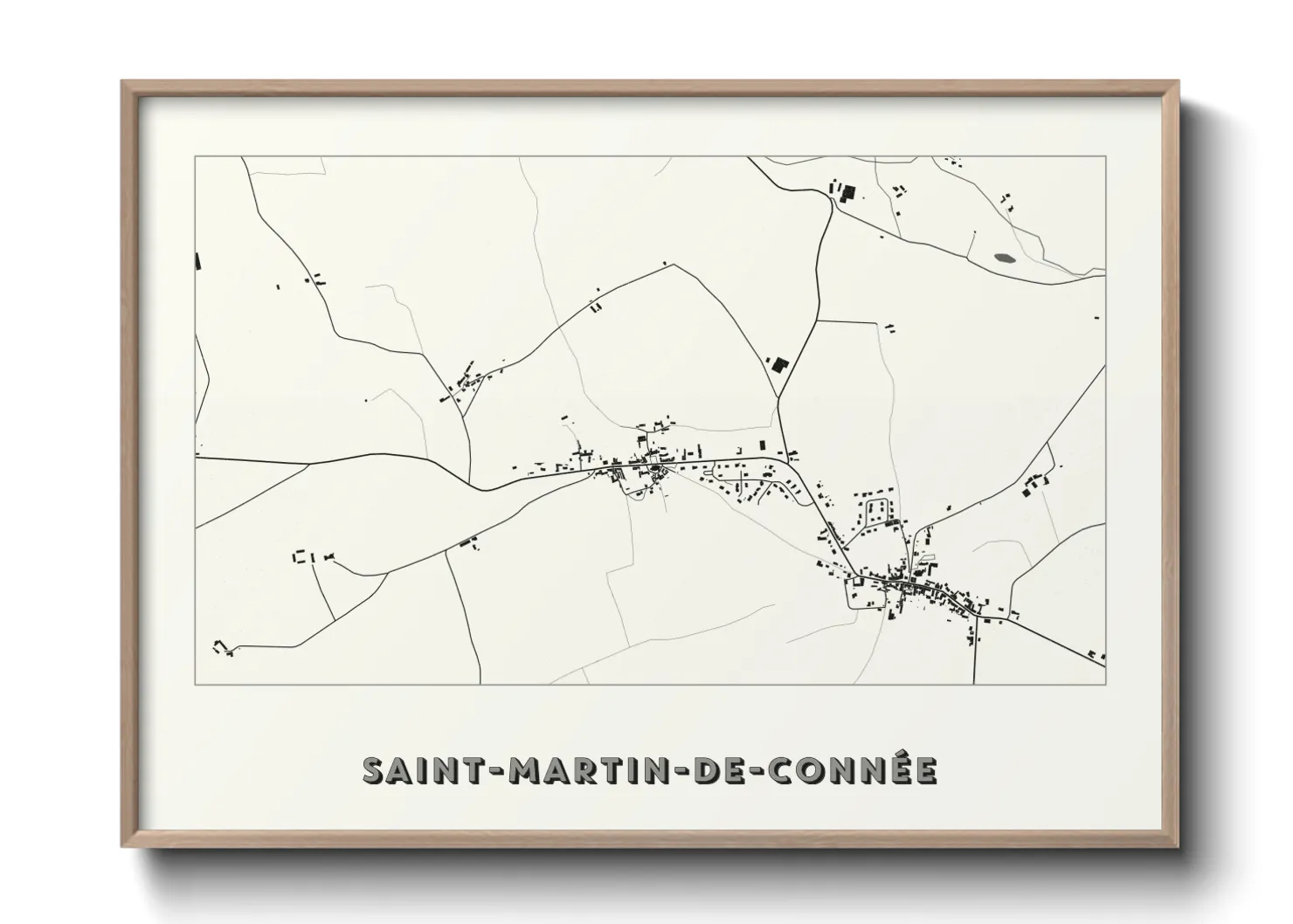Une affiche de carte sur Saint-Martin-de-Connée