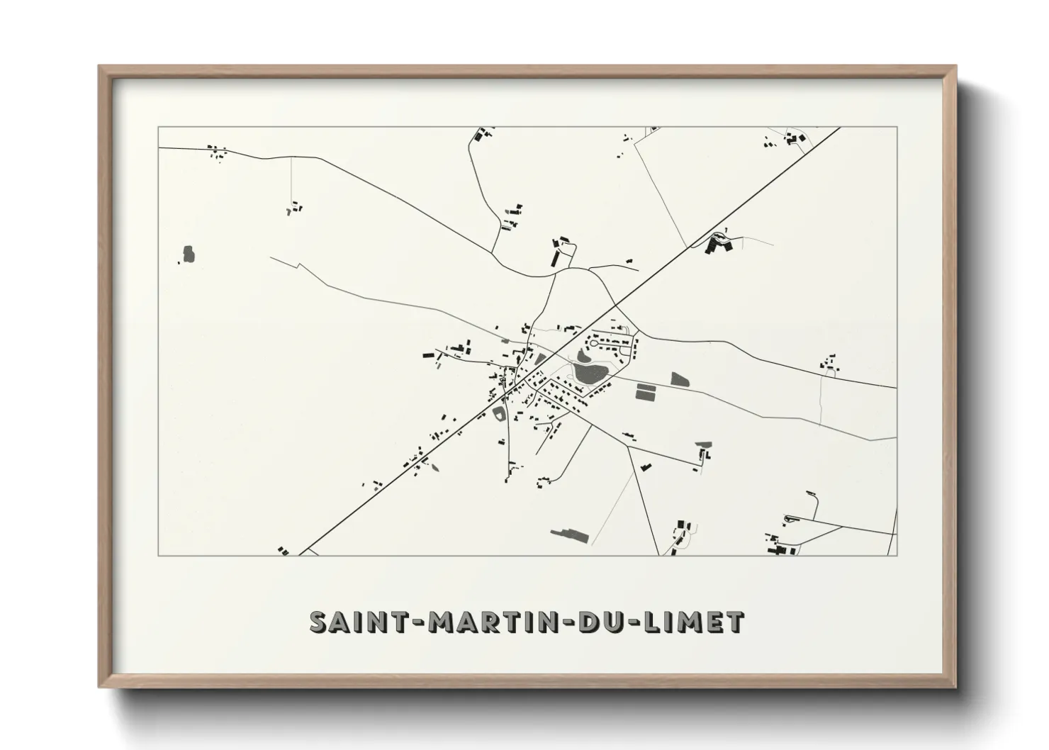 Une affiche de carte sur Saint-Martin-du-Limet