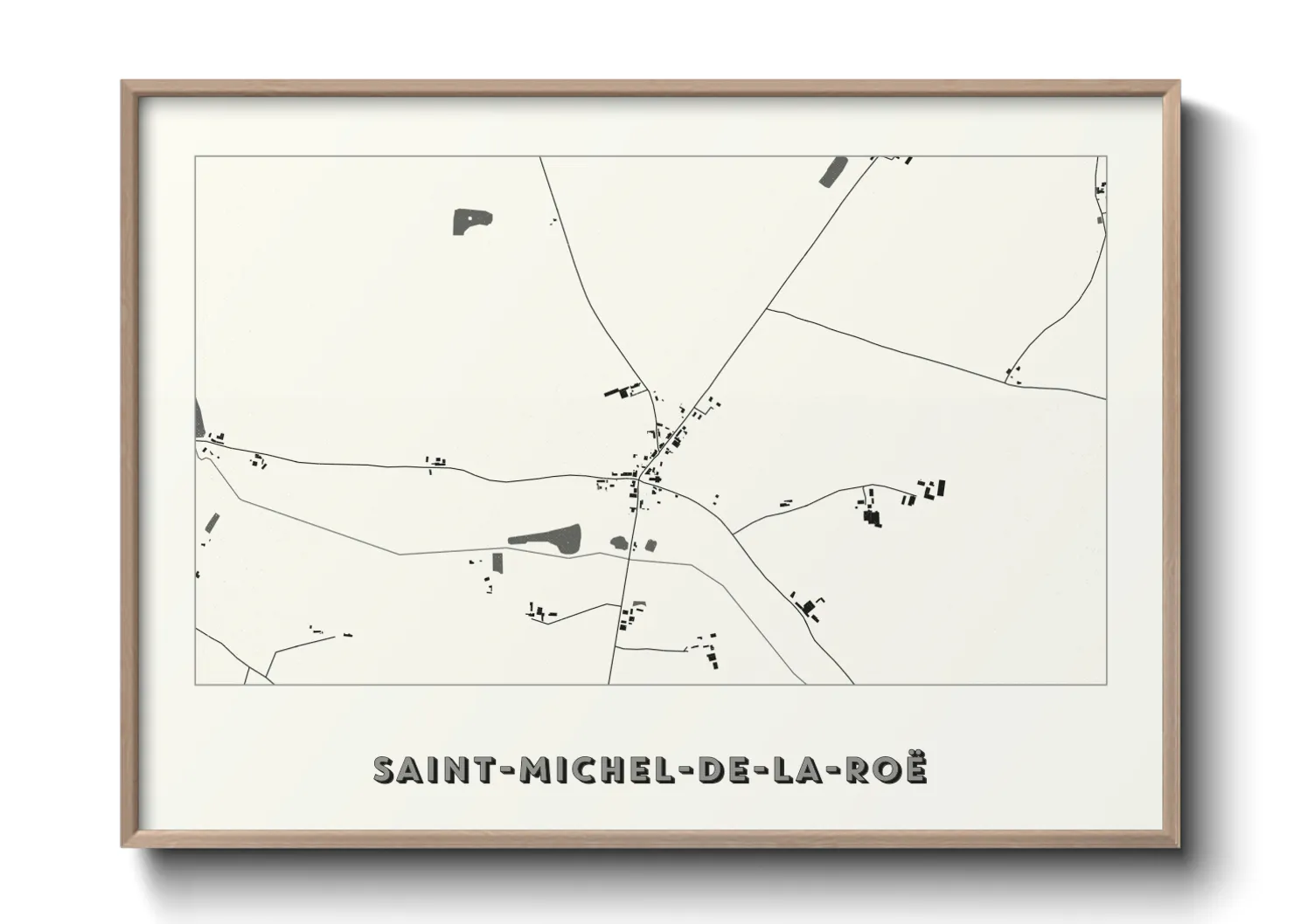 Une affiche de carte sur Saint-Michel-de-la-Roë