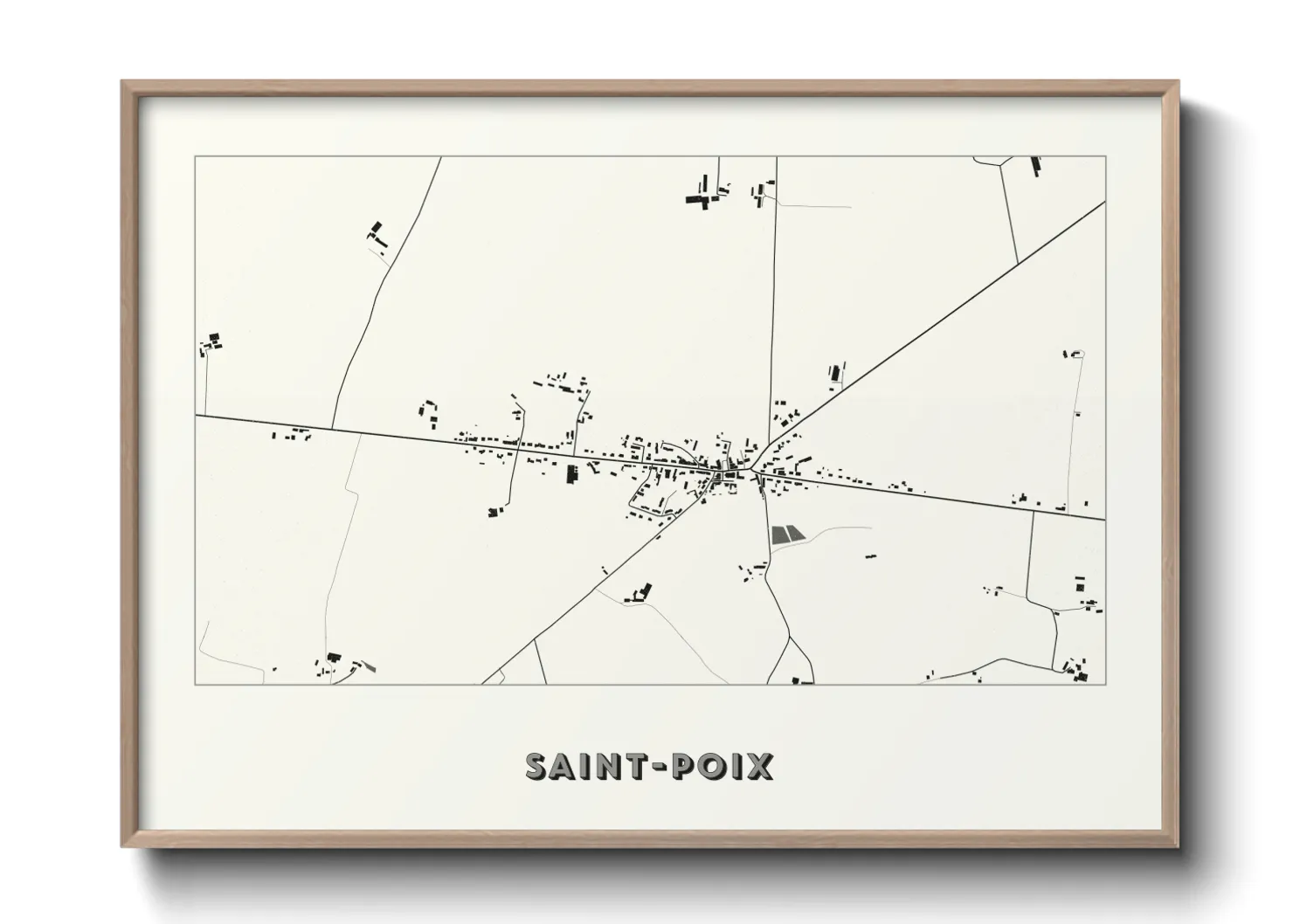 Une affiche de carte sur Saint-Poix