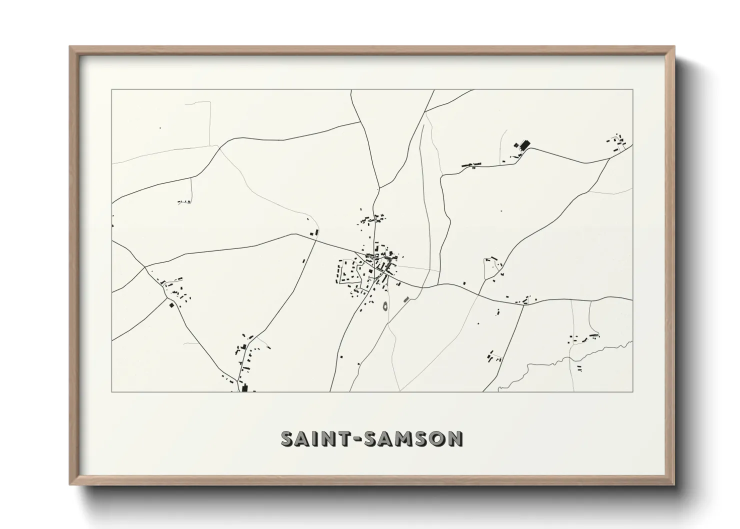 Une affiche de carte sur Saint-Samson