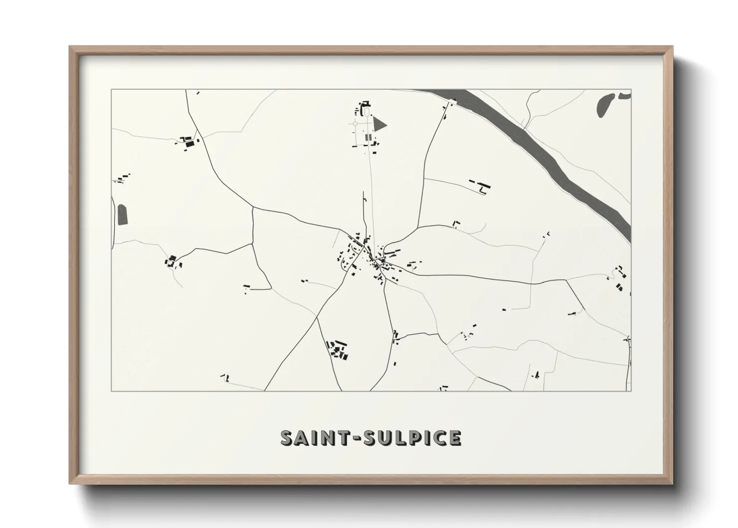 Une affiche de carte sur Saint-Sulpice