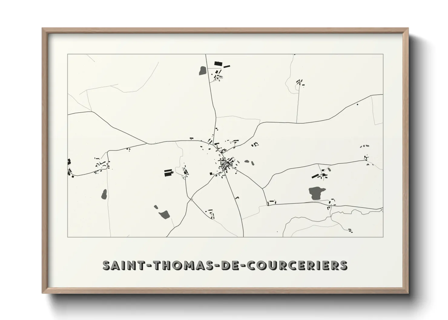 Une affiche de carte sur Saint-Thomas-de-Courceriers