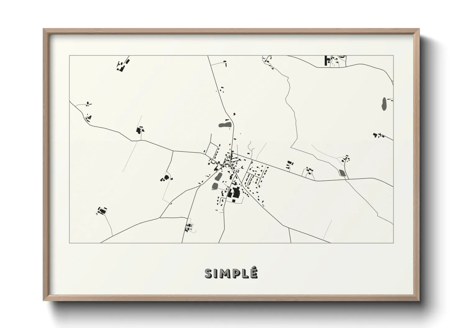 Une affiche de carte sur Simplé