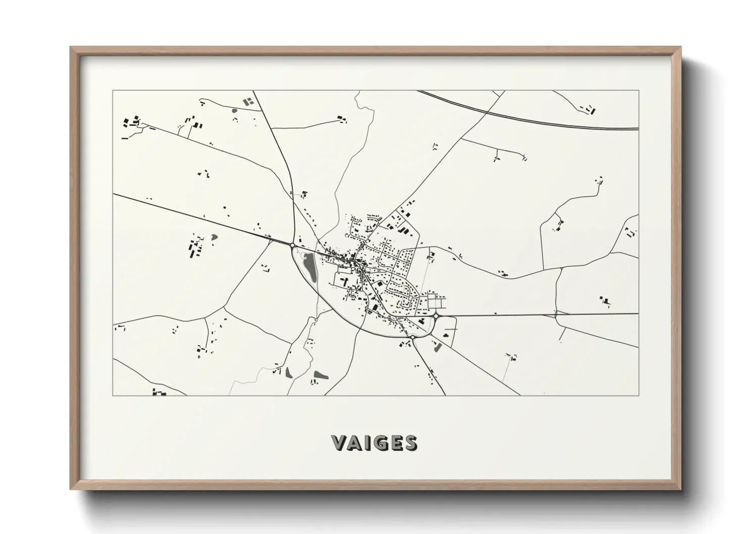 Une affiche de carte sur Vaiges